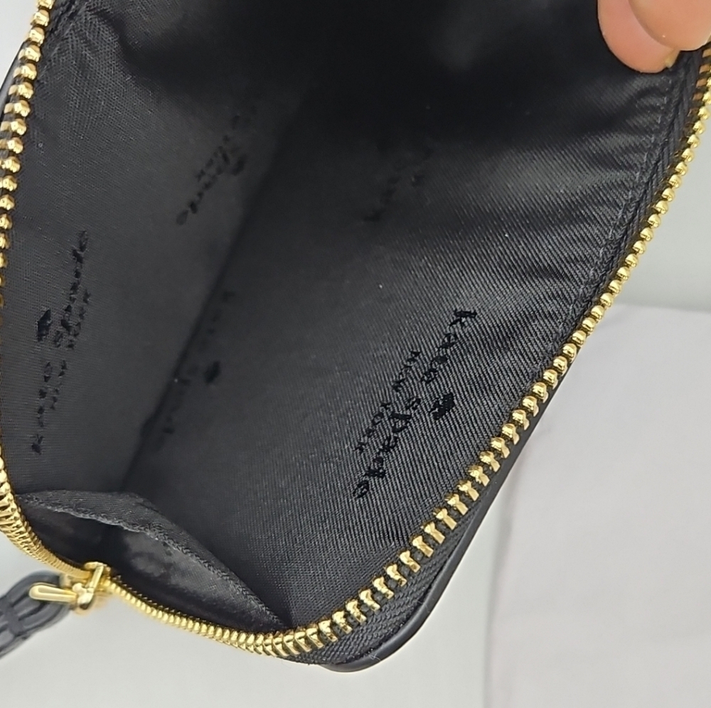 Kate Spade Lucy Small Card Holder Wristlet Black Saffiano Leather NWOT - Picture 5 of 5